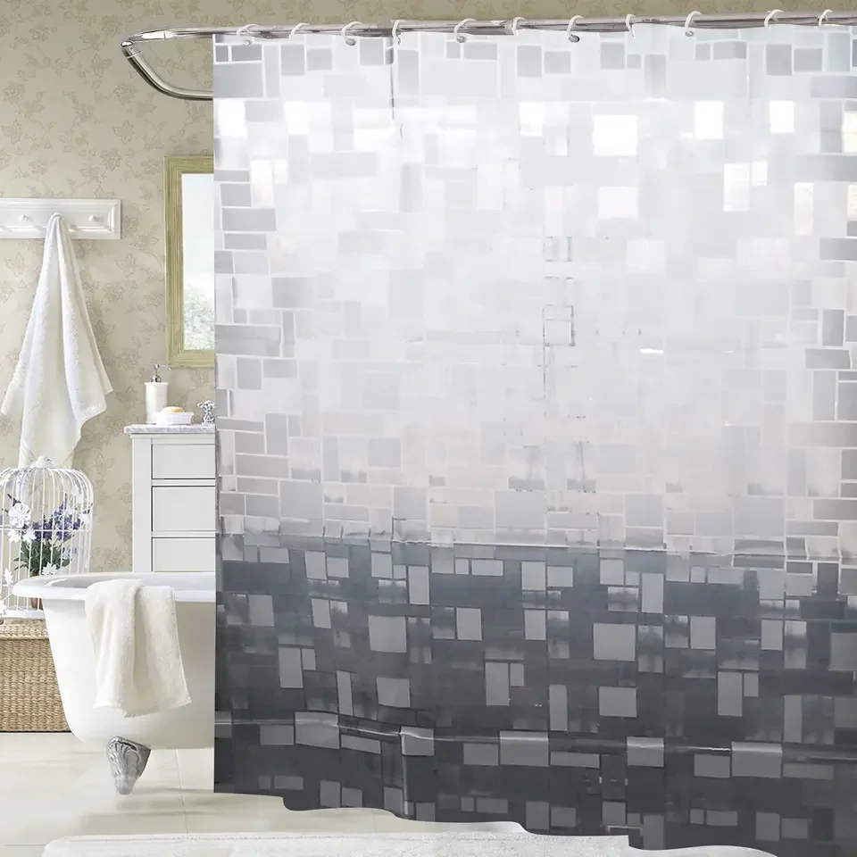 Thickened waterproof clear bathroom Shower Curtain Liner 72 x 72 PEVA Heavy Duty waterproof Shower Curtain liner
