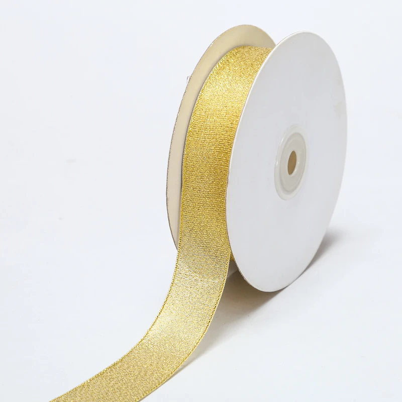 Good Quality Ribbon OEM Customized Fancy Grosgrain Double Faced Satin Glitter Gift Ribbons