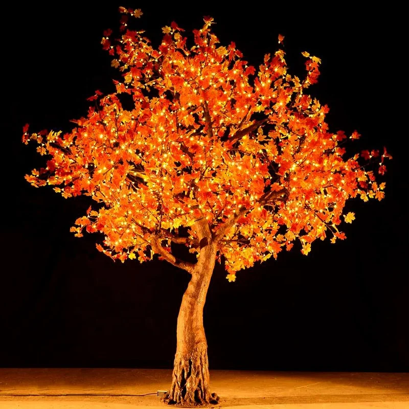 Wholesale outdoor christmas decoration 3m led artificial japanese maple tree