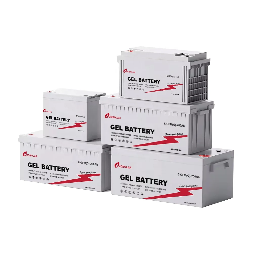 Amosolar Long Life 12V 100Ah 200Ah 250Ah 260Ah Gel AGM Battery From China Factory
