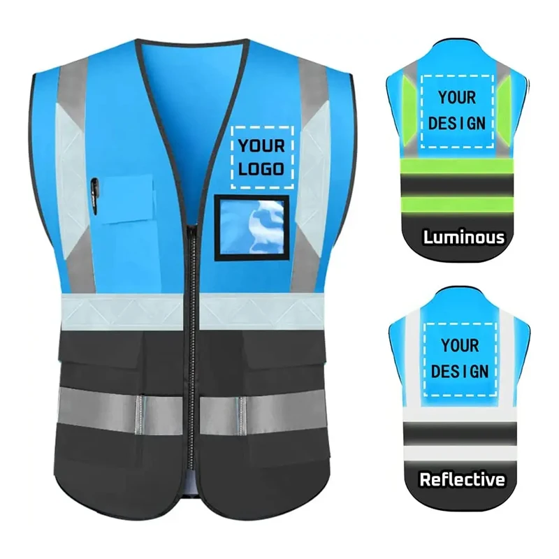 Hi viz жилет с индивидуальным логотипом 120gsm полиэстер ombre цвет светоотражающий жилет дешевый chaleco de seguridad adulto