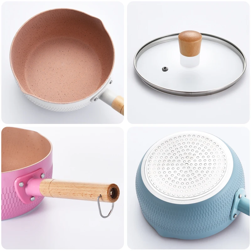 Multi-functional Snow Saucepan Custom Logo Non-Stick Frying Pan Cooking Pot With Lid