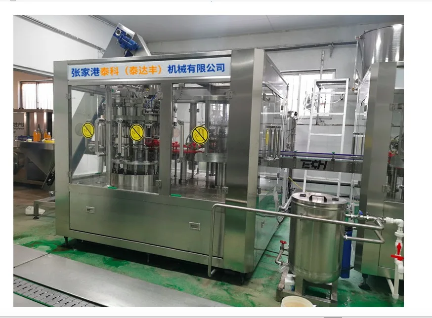 Automatic glass bottle carbonated or pure mineral water filling and labeling machine