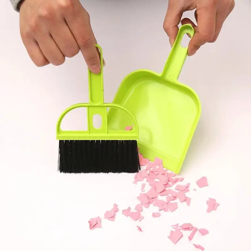 Mini Desktop Sweep Cleaning Brush Small Broom Household Dustpan Set Wholesale Price Keyboard Sweeper Drop Shipping