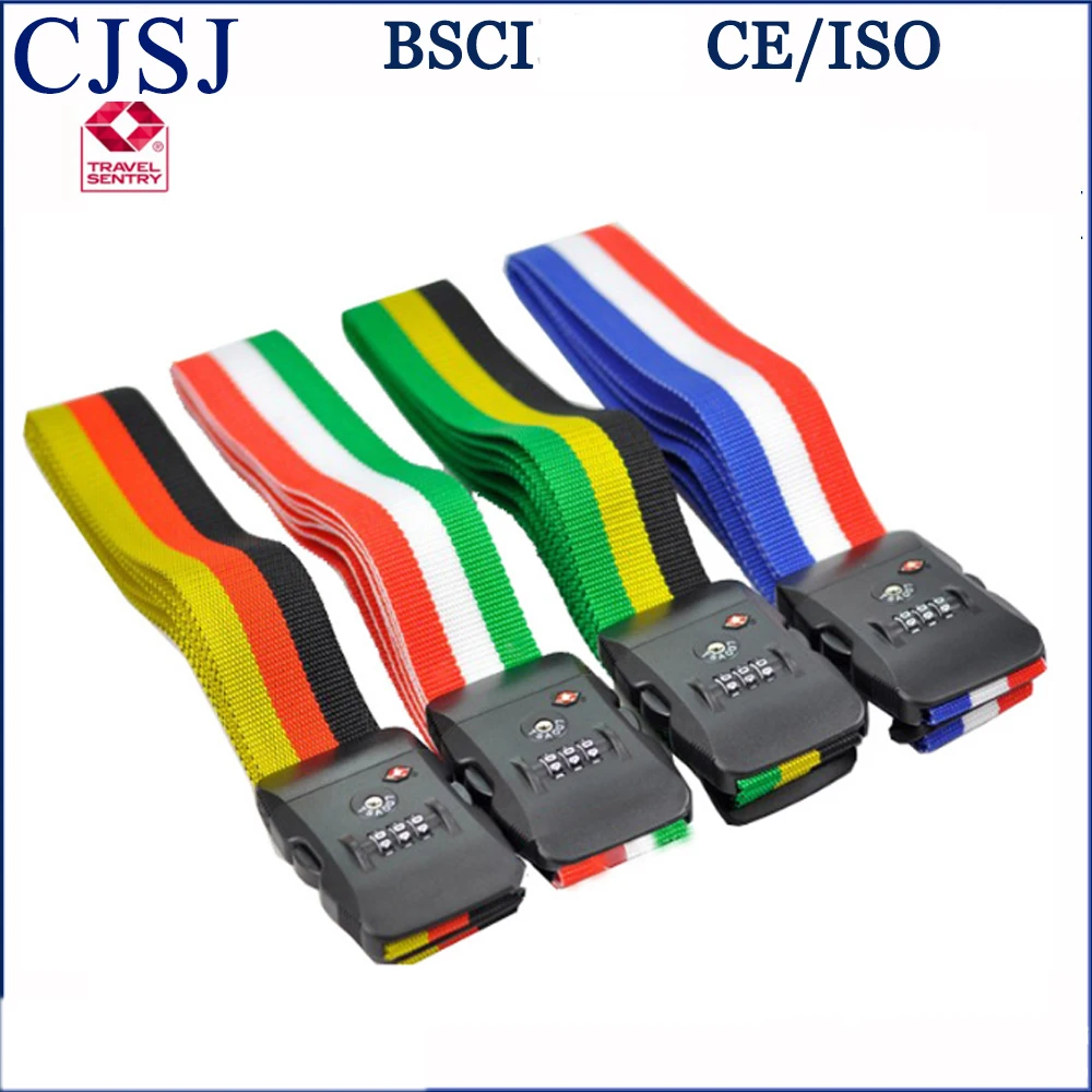 Security Lock Travel Strap Suitcase Baggage Bag Belt 3-Dial TSA Approved Luggage Straps