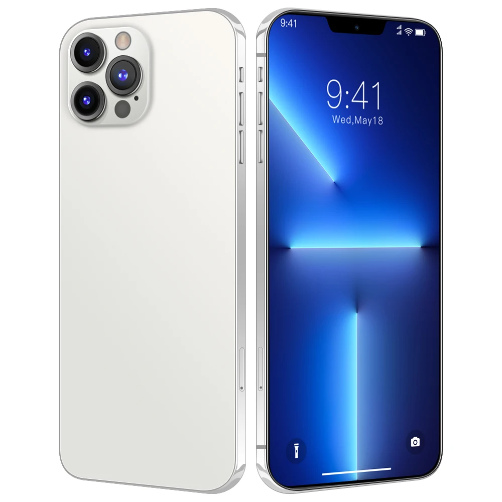 I13 PRO MAX 6,7 дюйма 16 Мп + 32 МП 12 Гб + 512 Гб мобильный Android смартфон 10 ядер полный экран сотовые телефоны большая емкость батареи