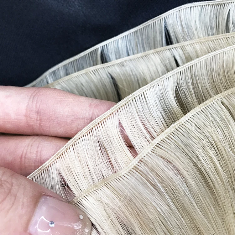 2024 Top Quality Remy Human European Genius Weft Hair Extensions Double Drawn Russian Hair