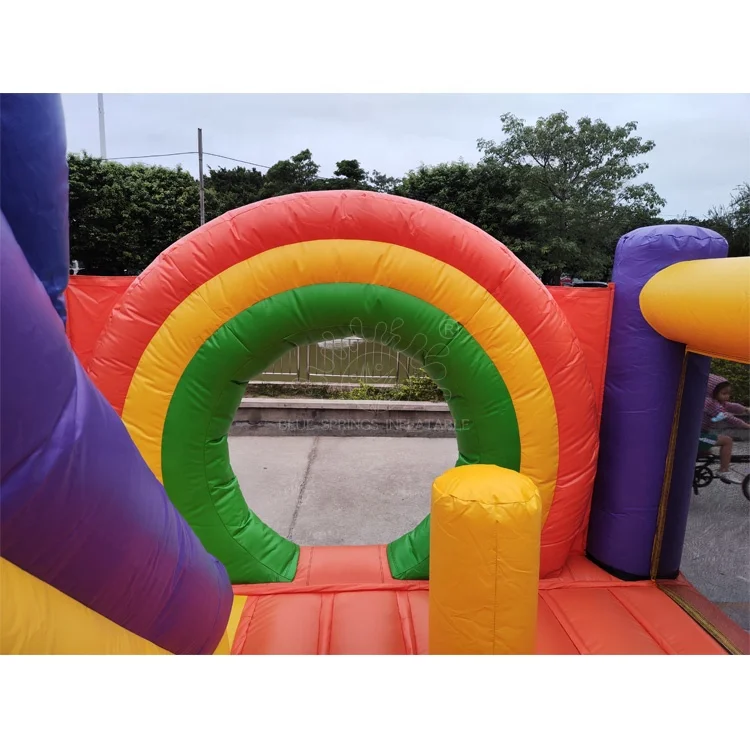 Inflatable Bouncy Castle Rainbow Door Inflatable Jumping Castle Bouncer with slide