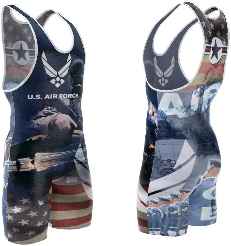 fully custom sublimation professional cool  youth wholesale wrestling singlets for men