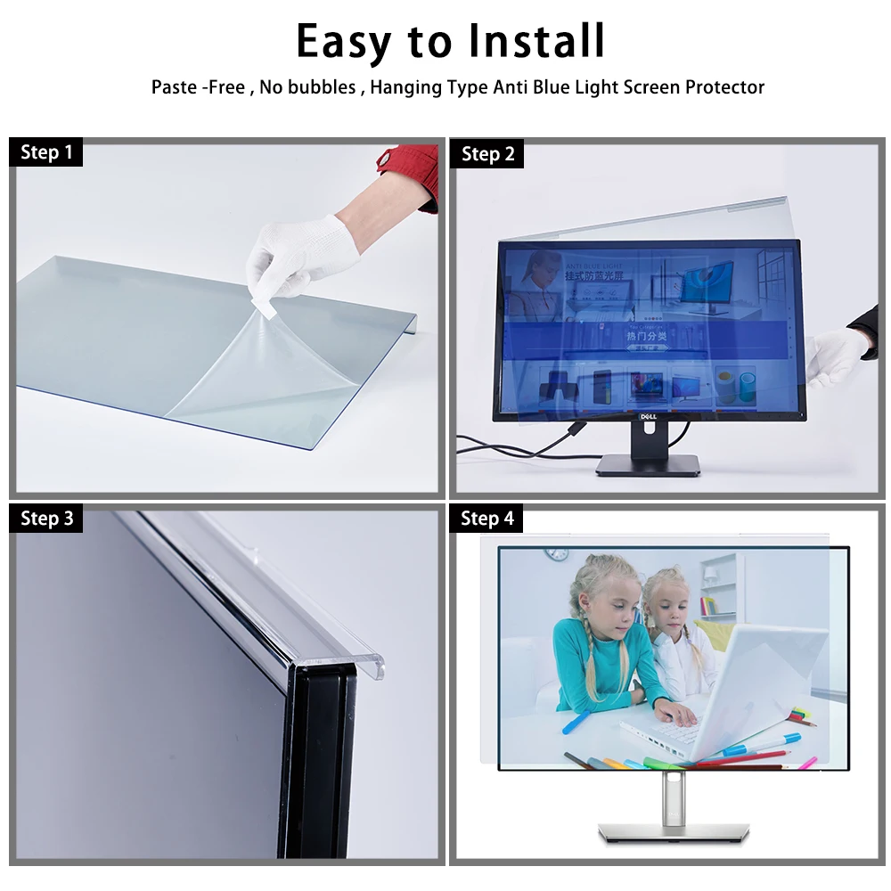 Anti Blue Light Cut Shock Proof 88% Acrylic 98% UV Cutter Custom Size TV Screen Protector