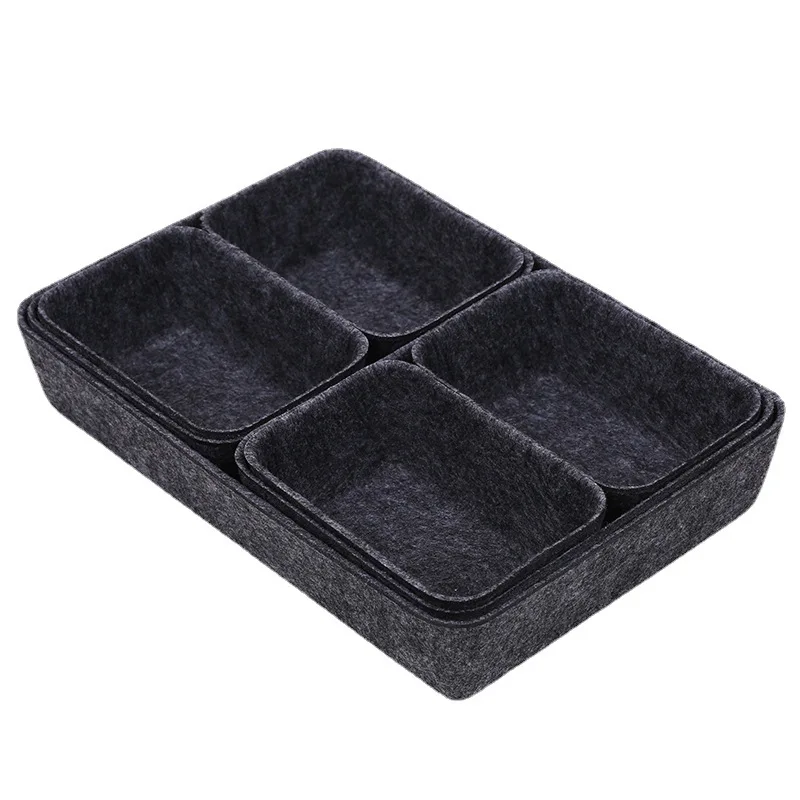 Multi-Purpose Felt Storage Box Jewelry Shoes Clothing Food Cleaning Supplies Flower Pots Kitchen Wardrobe Bathroom Storage