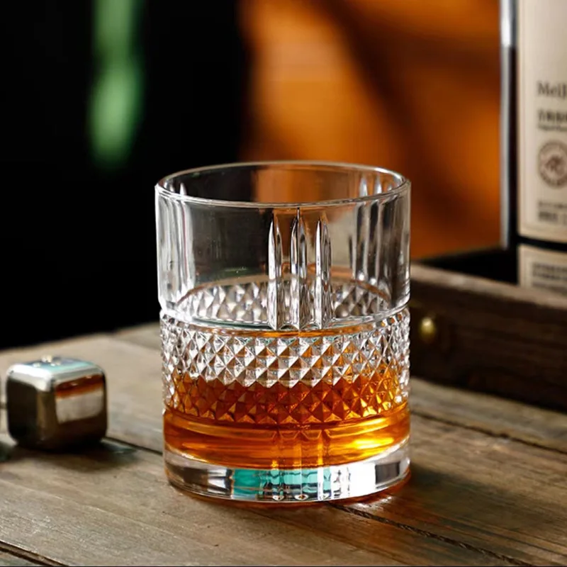 Custom Old Fashioned Crystal Whiskey Glasses Set Of 4 And Whiskey Ice Cube Gift Box For Weddings Birthdays Vodka Whisky Liquor