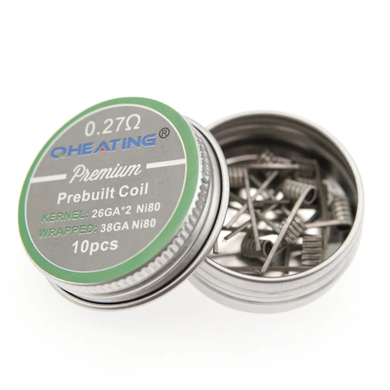 Цена по прейскуранту завода-изготовителя большой дым qheating модулем vamp (готовые нагрева vape катушки 2 ядра параллельные плоские ni80 проволока типа Клэптон для намотки спиралей