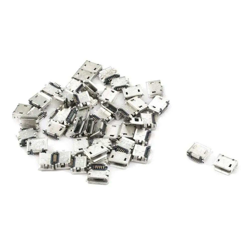  Eiechip 100 шт./лот Micro USB 5pin типа B гнездовой разъем для мобильного телефона 5-контактный