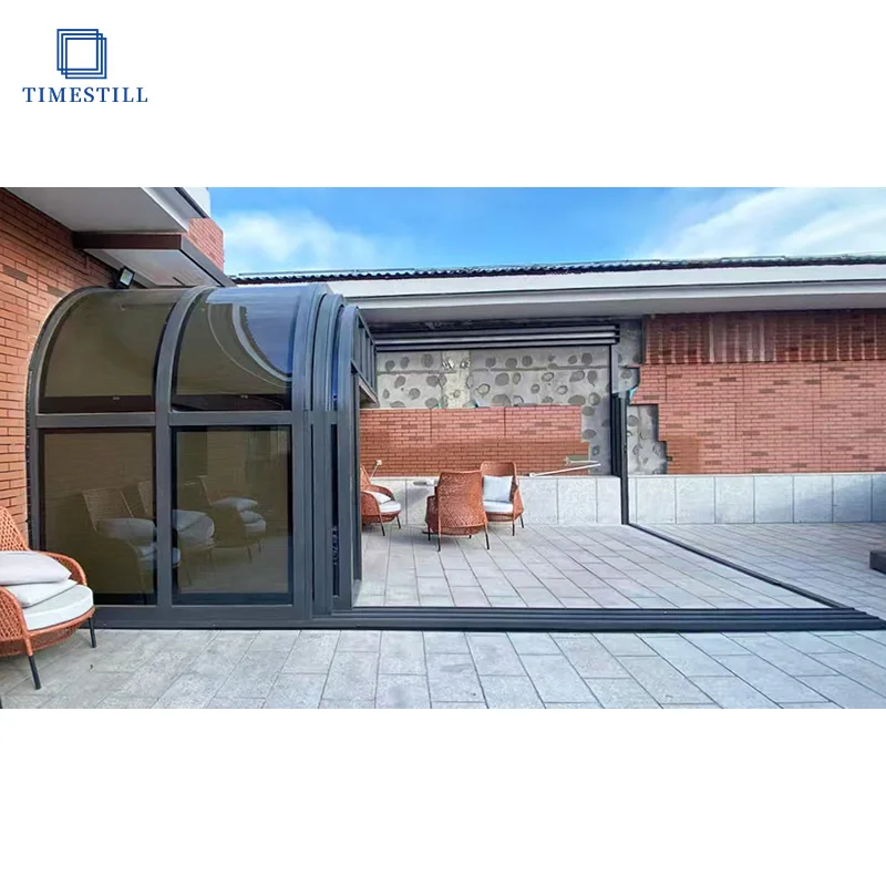Modern Design Easy-to-Install Aluminum Glass House Outdoor Conservatory Sunroom for Villas Residential