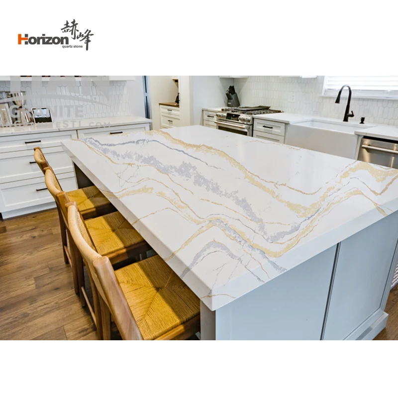 Calacatta Colours Artificial Quartz Stone Slaba Artificial Stone Quartz Kitchen Countertops
