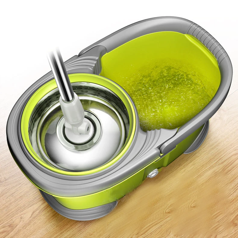 Wholesale High Quality Household Mop Wooden Cleaning Floor Mop Free Hand Wash Rotary Mop