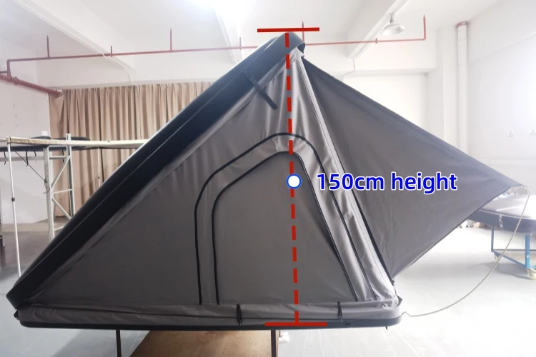 4WD aluminium clam shell triangle roof top tent cheap ABS top roof tent for car outdoor event
