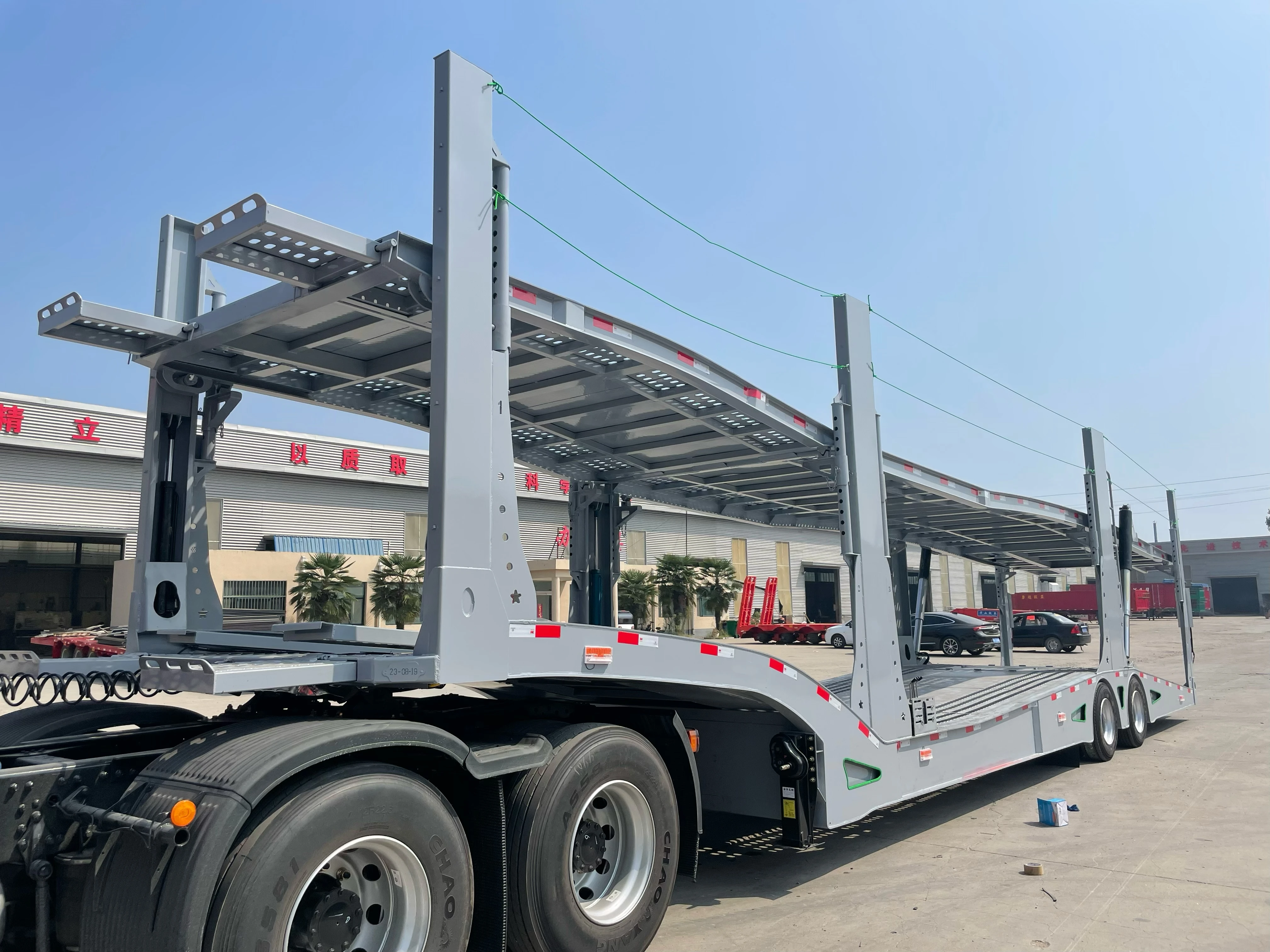 Customized Available 2 Axles Double Floor Car Carriage Semi Trailer For 6 8 10 Cars Suvs Transportation