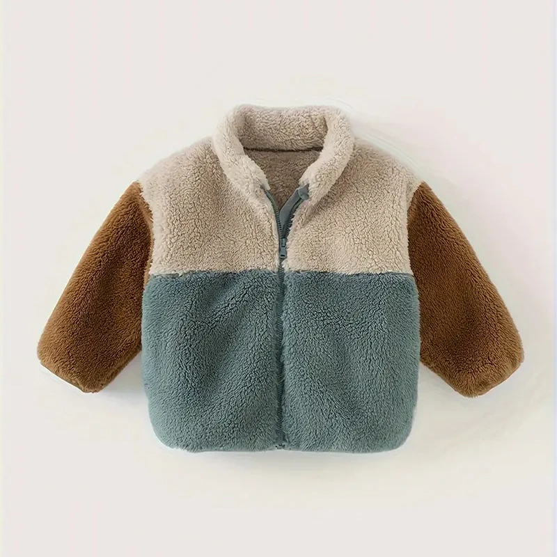 Kids teddy fleece jacket custom Zip Up Teddy Coat kids Sherpa Jacket winter children clothes warm kids Teddy Bear Fleece Coat