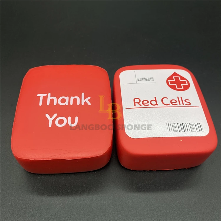 Memory Polyurethane Foam Heart Shaped Medical Blood Donation Center Stress Balls for Stress Relief Blood Draw Compression Balls
