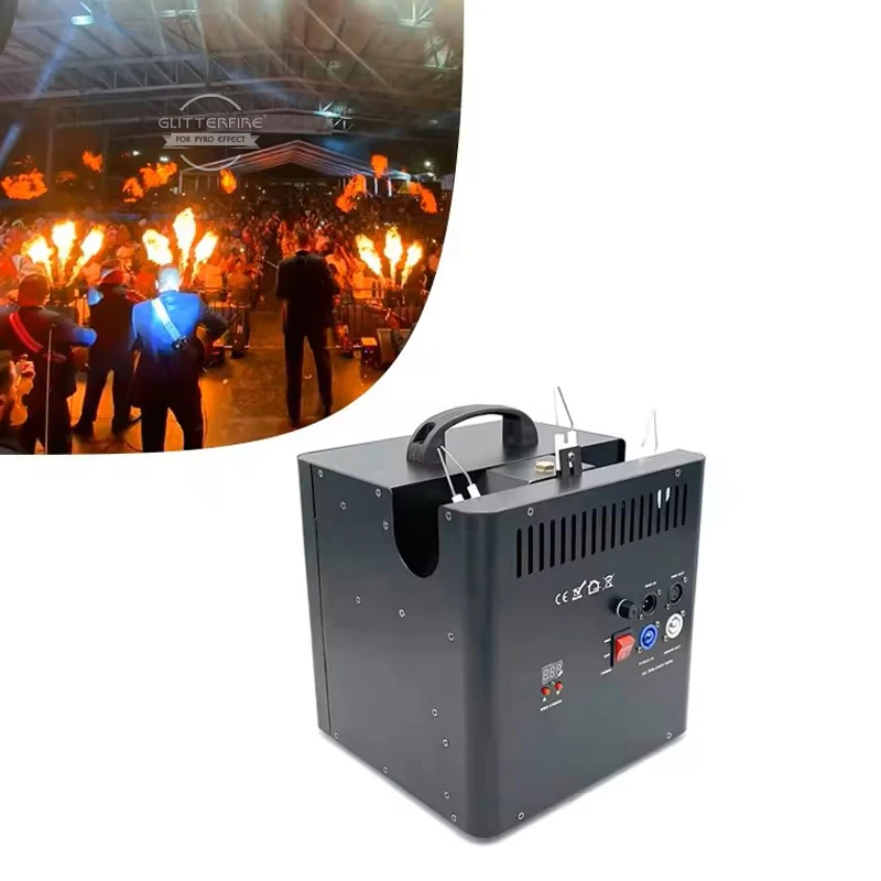 180W Triple Head Fire Machine Dj Fire Flame Machine for Parties Events DMX Flame Projector