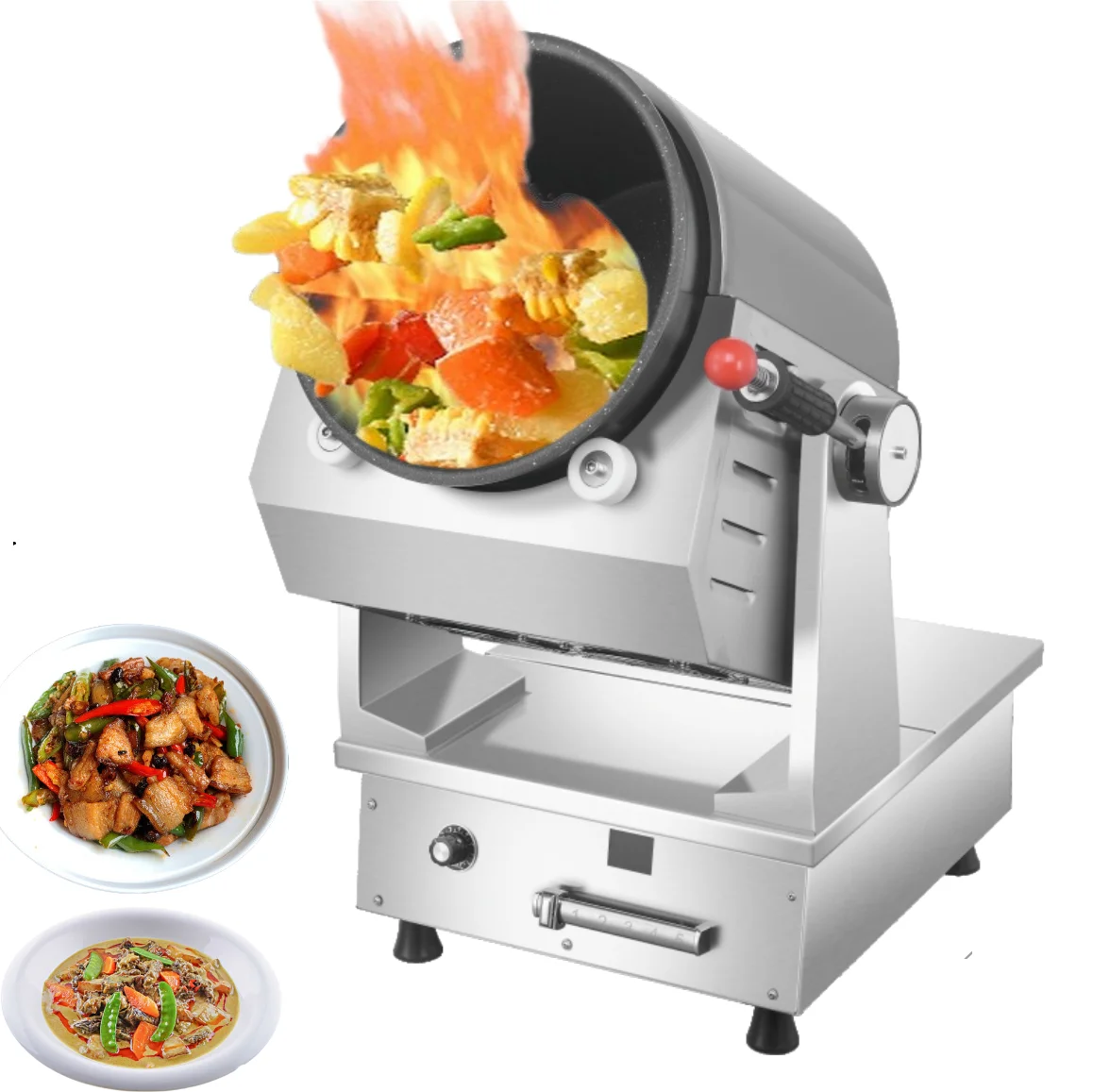 Commercial Kitchen Equipment Electrical Intelligent Cooking Robot Work Automatic Food Cooking Machine Pot For Hotel Restaurant