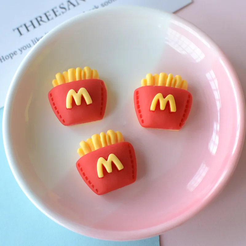 Nail Art Kawaii 3D Simulation French Fries Cola Resin Food Art Supply Decorative charm