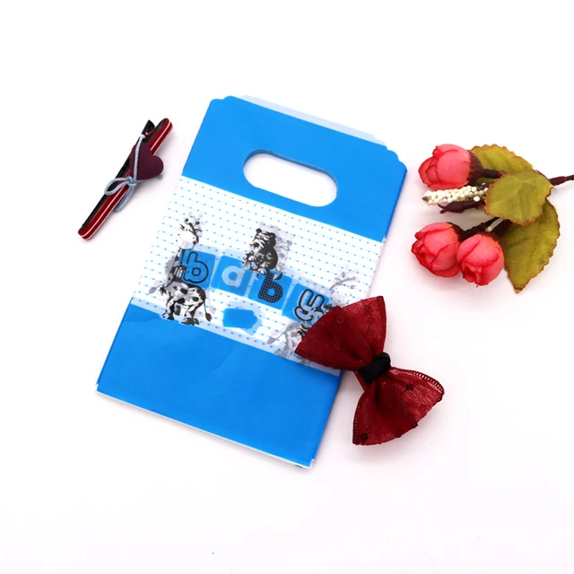 100pcs*bag Clothing store Plastic bags Handbags Shopping  Gift packaging Cosmetics thickened four-finger bags