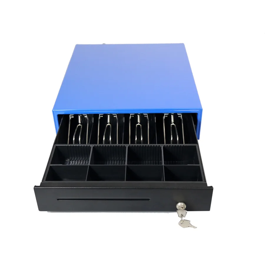 electronic POS stainless steel roller bearing cash drawer KER-350 white