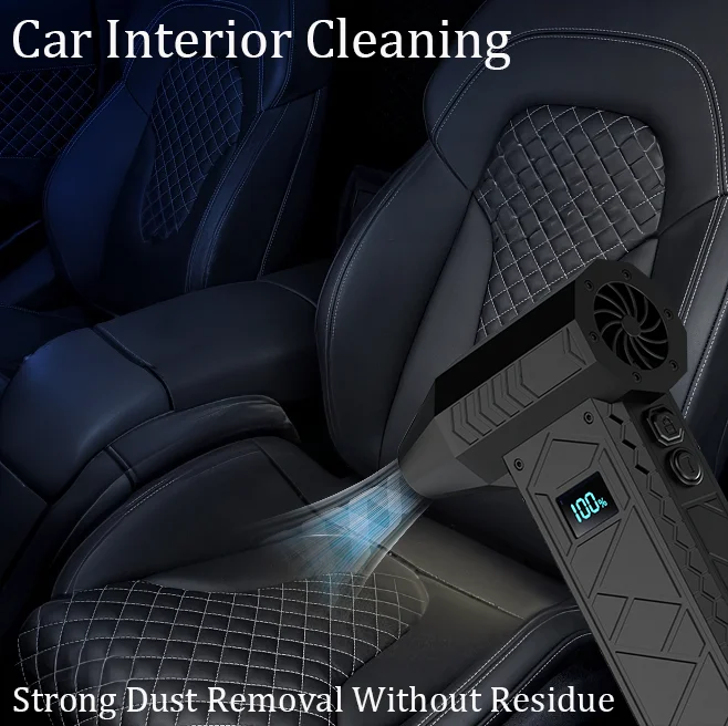 Mini Turbojet Fan Self-Developed 130000RPM Violent Dust Removal Car Cleaning English Operating Battery-Powered Outdoor Household