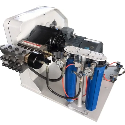 Portable water jet direct drive pump used for high pressure waterjet cutter