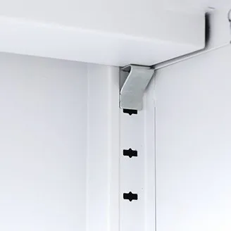 Modern 2 swing door metal locker with round ball handle bedroom furniture clothes wardrobe closet for living room use