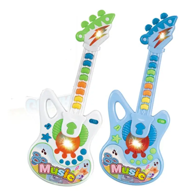 WOWEI Kids Electric Guitar & Piano Toy With Music & Lights Guitar Play Enlightenment Music Toys Musical Instrument Toys
