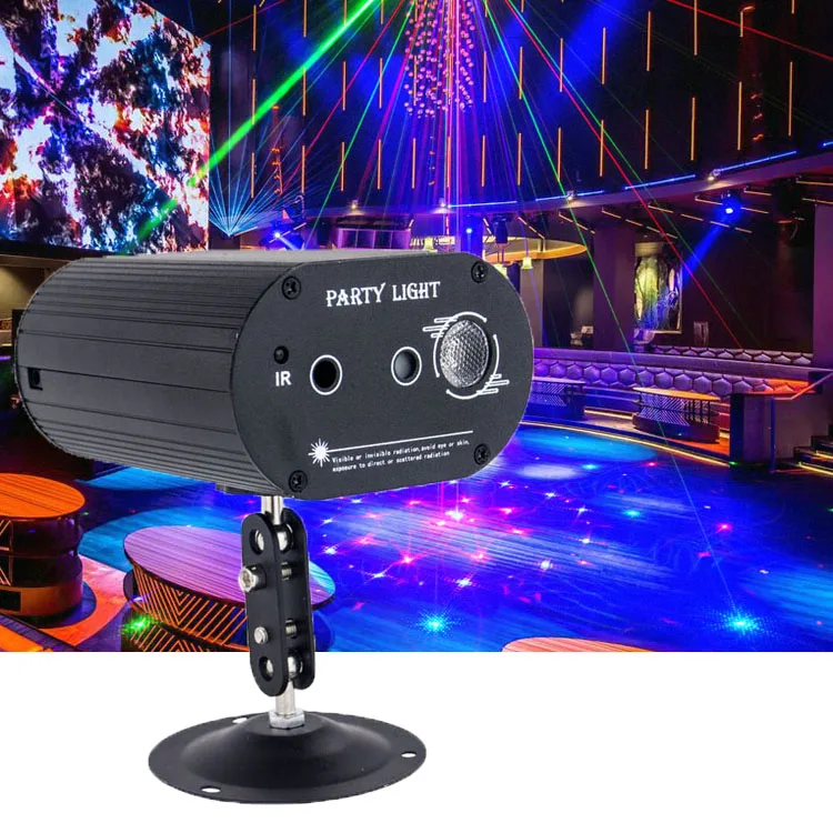 Sound Activated LED Background Laser Party Lights Xmas DJ Disco Party Lights with Remote