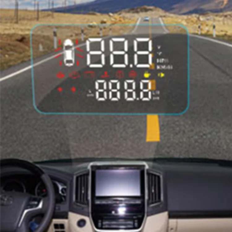 popular latest version  reflective speed screen mirror hud head up display for land cruiser lc200 2008-2021