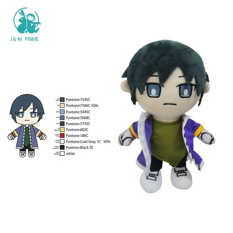 Custom Designed Soft Smile Anime Cartoon Character Toy Plush Doll - client customized designs for reference, not for sale