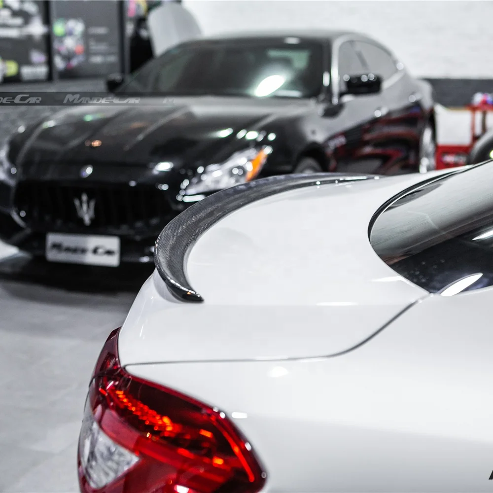 Wald Style Rear Spoiler Trunk Wing High Quality Carbon Fiber Rear Trunk Spoiler Bodykit for Maserati Ghibli Car Accessory