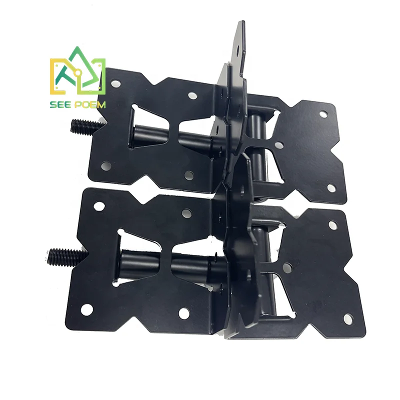 Self Closing Gate Hardware Hinges Heavy Duty for Wooden/Vinyl/PVC Fences,90 Degree Adjustable