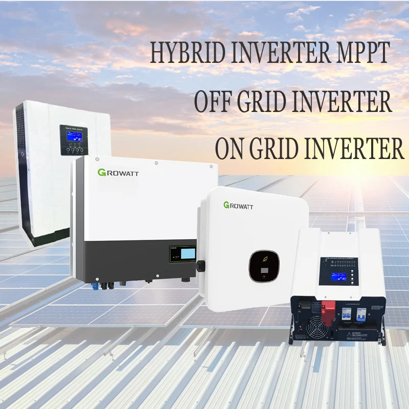 Longi solar panel ongrid solar system 30kw 50kw 60kw Growatt inverter solar power system with lithium battery lead acid battery