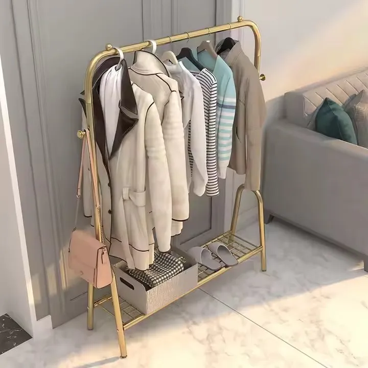 DS Home Simple Trending Standard Clothing Garment Rack Multi-functional Bedroom Clothing Rack