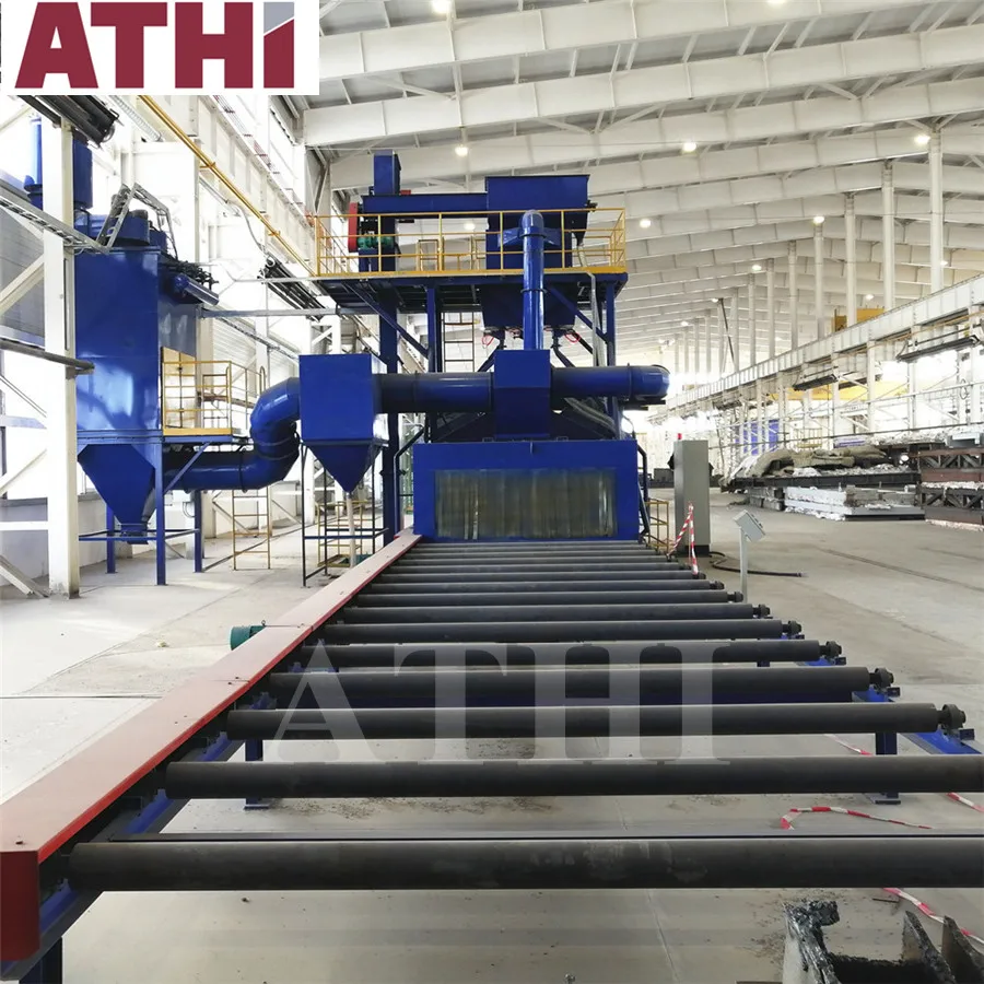 Роликовый конвейер серии Q69, проходной туннельный взрывоударный станок для очистки поверхности Большой конструкционной стали