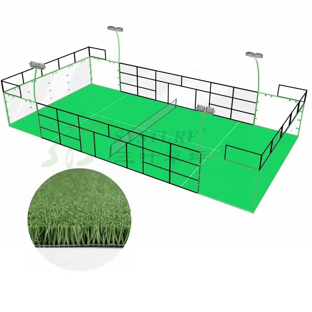 12mm Green Blue Padel Turf Grass for Indoor Outdoor Padel Tennis Courts