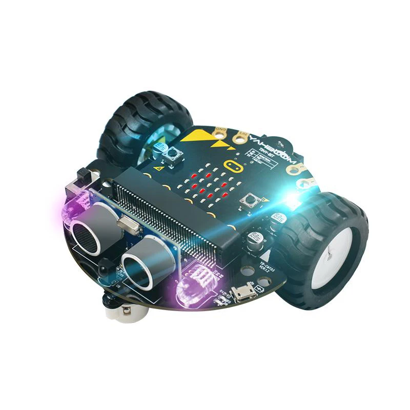 Обучающий умный робот-автомобиль yamboom Tiny:bit совместим с BBC Micro:bit V2/1 5 плата для