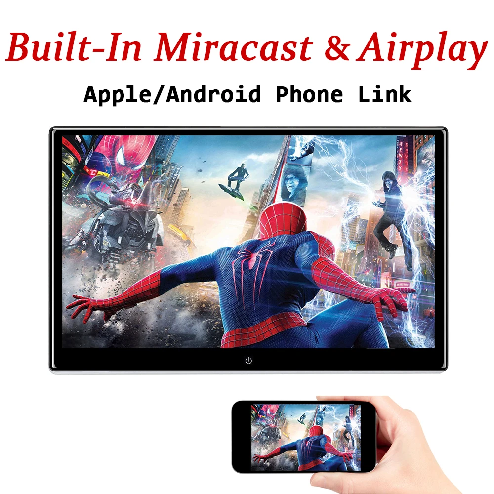 13.3 inch 2+32GB Android Headrest Car Baby Backseat entertainment HD Display 4K Netflix Video FM Transmitter Car Monitor