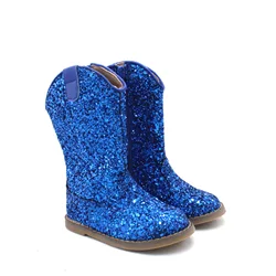 Autumn and winter 2022 spring onion pink Gretel pink high tube boots middle and small girls Western Cowboy Boots