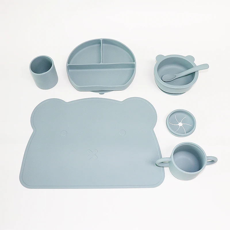 Factory Outlet Customization Baby Feeding Set silicone tableware for kids