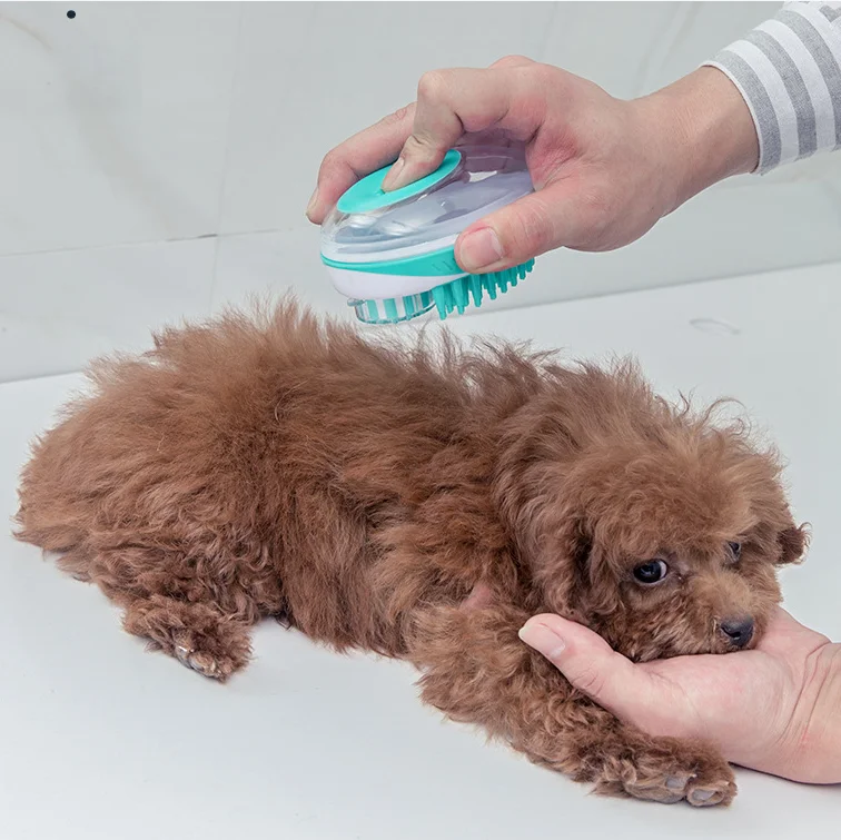Silicone Dog Bath Brush Pet Comb SPA Shampoo Massage Brush Shower Pet Hair Remover Comb For Dogs Cats Pet Cleaning Grooming Tool