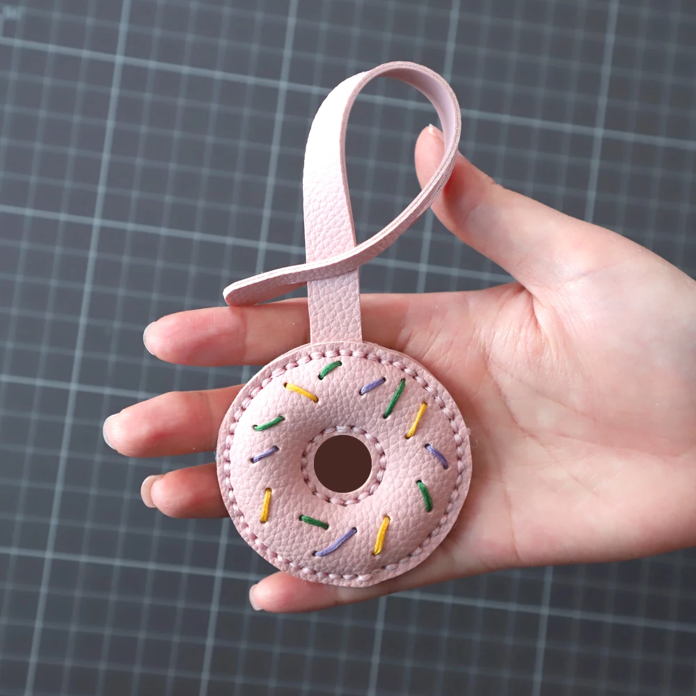 DIY Donut sewing 2024 hot sell  handmade children gifts educational toys DIY KIT leather sewing  bag