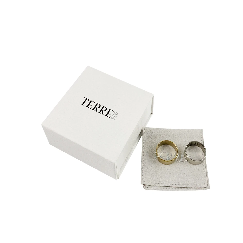 
custom jewellery set packing box with bag imitation leather jewelry pouches envelope bag 
